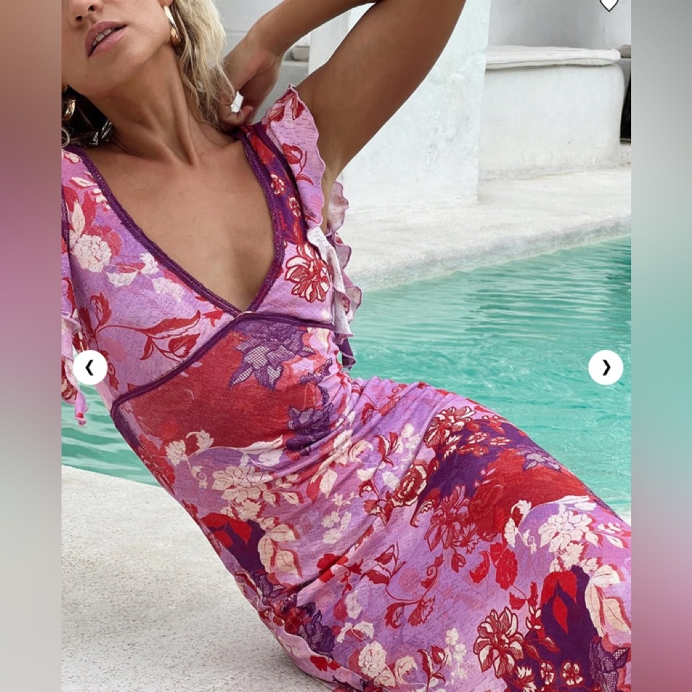 Soleila Maxi Dress Purple Multi